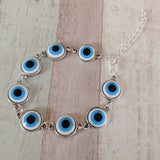 Evil eye bracelet, evil eye jewelry, alternative bracelet, quirky jewellery, Greek jewellery, gifts for her, sister gift, good luck gift