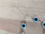 Evil eye bracelet, evil eye jewelry, alternative bracelet, quirky jewellery, Greek jewellery, gifts for her, sister gift, good luck gift