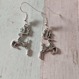 Reindeer earrings, Christmas earrings, novelty earrings, Christmas jewelry, festive earrings, stocking fillers, Rudolf earrings, sister gift