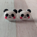 Panda earrings, stud earrings, panda jewellery, animal earrings, animal jewellery, gifts for her, kawaii jewelry, kawaii earrings,