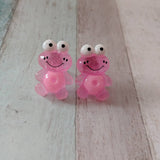 Frog earrings, kawaii earrings, frog jewellery, girl earrings, frog gift, frog accessories, gifts for her, birthday gifts, novelty earrings