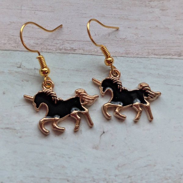 Unicorn earrings, unicorn jewellery, unicorn lover gifts, children's earrings, children's jewelry, unicorn party fillers, fairytale earring