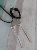 Sword necklace, knight necklace, historical gifts, gamer gift, nerd jewelry, geek gifts, fantasy jewelry, weapon jewelry, gifts for him