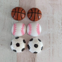 Sports earrings, stud earrings, football earrings, tennis earrings, cute earrings, tennis gifts, sports jewelry, squad gifts, teen gifts