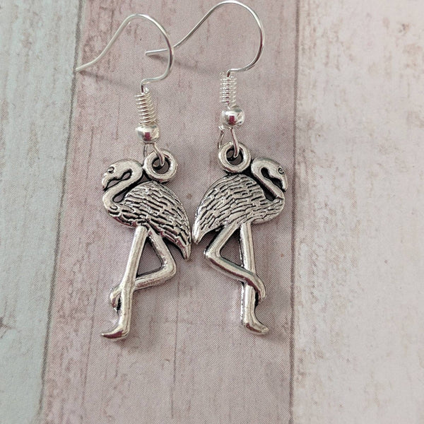 Flamingo earrings, flamingo jewellery, bird earrings, summers earrings, beach jewellery, flamingo gifts, flamingo party, gifts for her
