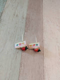 Cake earrings, miniature food earrings, food jewellery, cute earrings, kawaii jewelry, birthday gifts, birthday party, sister gifts,