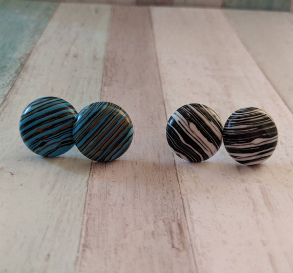 Stripe earrings, stud earrings, birthday gifts, sister gifts, stripe jewellery, girl jewellery, statement earrings, zebra earrings,