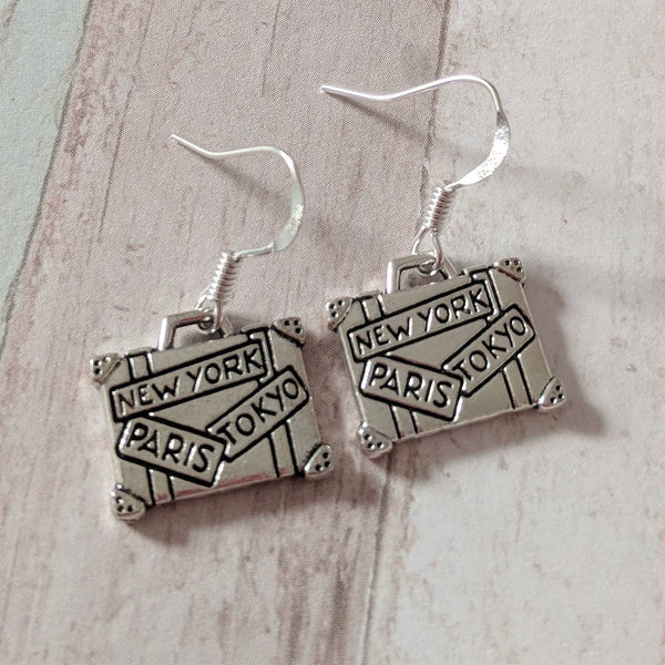 Travel earrings, travel jewellery, travel gifts, little earrings, traveller gifts, hoilday jewelry, new York earrings, gifts for her,