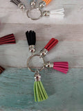Tassel key chain, bridesmaid gifts, purse charm, gift for women, gift for her, monogram keychain, key fobs, girl keyring, teen gifts,