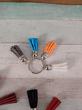 Tassel key chain, bridesmaid gifts, purse charm, gift for women, gift for her, monogram keychain, key fobs, girl keyring, teen gifts,