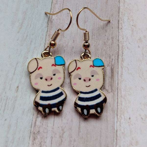 Pig earrings, pig jewellery, pig gifts, gifts for her, animal lovers, mum gifts, nan gifts, gifts for her, pig lover, cartoon earrings