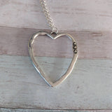 Heart pendant, heart necklace, heart jewelry, girlfriend gifts, long necklace, mum jewelry, love jewelry, charm necklace, thank you gifts