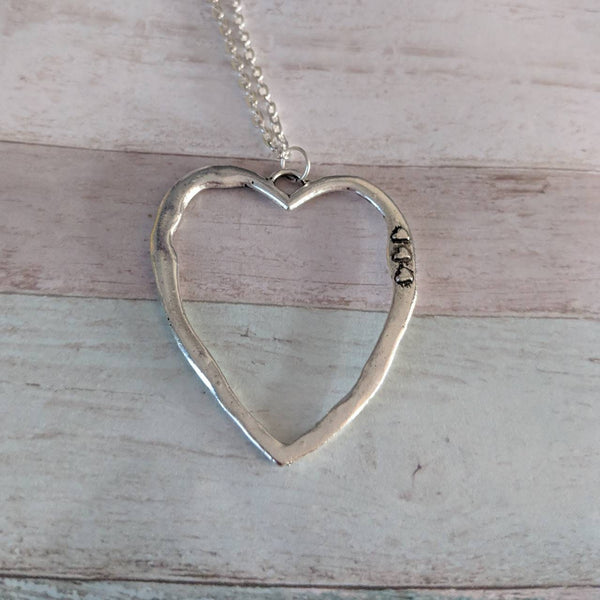 Heart pendant, heart necklace, heart jewelry, girlfriend gifts, long necklace, mum jewelry, love jewelry, charm necklace, thank you gifts