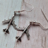 Aeroplane earrings, travel jewelry, travel gifts, travel earrings, aircraft earrings, traveller gifts, hoilday earrings, bff gifts,