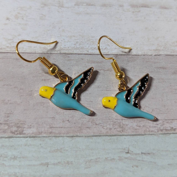 Budgie earrings, bird earrings, animal jewellery, bird lover gifts, nature jewelry, gifts for her, sister gifts, bff gifts, cute earrings,
