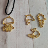 Octopus necklace, charm necklace, dolphin necklace, dolphin jewellery, seahorse jewellery, beach jewellery, gifts for her, sister gifts