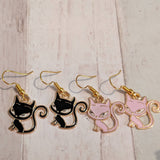 Cat earrings, cat jewellery, cat lover gifts, teen earrings, pet jewellery, cute earrings, kawaii earrings, Kei jewelry, gifts for her,
