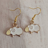 Sheep earrings, sheep jewellery, animal jewellery, sheep gifts, gifts for her, lamb earrings, teen gifts, sisters gifts, farmer gifts,