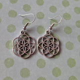 Flower earrings, flower jewellery, yoga earrings, yoga gifts, floral earrings, girl earrings, girl jewellery, charm earrings, statement gift