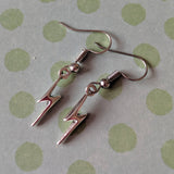 Lightning bolt earrings, novelty earrings, storm jewellery, weather jewelry, weather earrings, nature earrings, thunder jewelry, bff gifts,