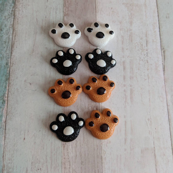 Paw studs, animal earrings, animal studs, gifts for her, animal jewellery, cute earrings, teen gifts, sister gifts, kawaii earrings,