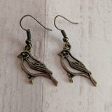 Bird earrings, bird jewellery, bird lover gifts, bird watcher, gifts for her, charm earrings, animal earrings, sister gifts, gardener gifts