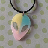 Alien necklace, planet necklace, kawaii jewelry, alien jewelry, geeky gifts, geek jewelry, alien gift, UFO necklace, gift ideas, sister gift