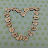 Love earrings, wooden earrings, stud earrings, girlfriend gifts, gifts for her, cute earrings, stocking fillers, sister gifts,