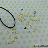Dinosaur necklace, dinosaur jewellery, dinosaur lover gifts, gifts for her, charm necklace, novelty necklace, gold necklace, sister gifts
