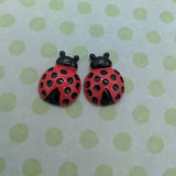 Ladybird earrings, stud earrings, ladybird accessories, ladybug earrings, cute earrings, bug gifts, insect lover gifts, sister gifts,
