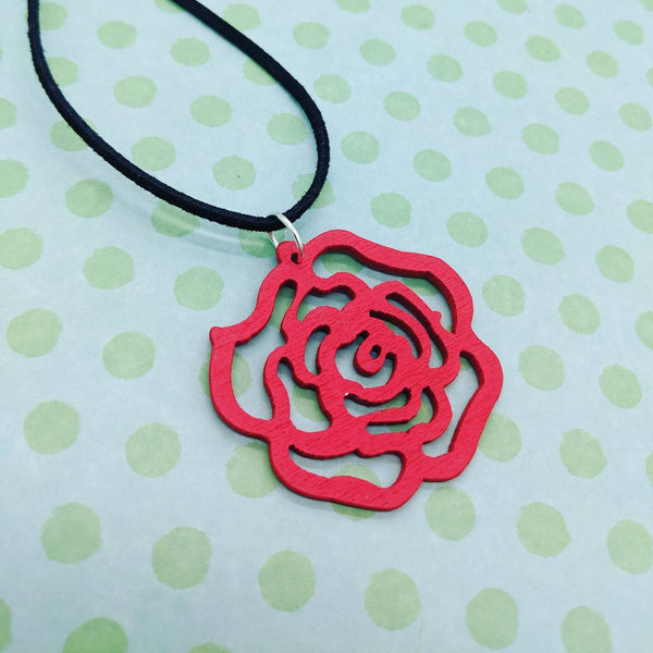 Rose necklace, wooden necklace, rose jewellery, flower necklace, flower jewelry, gifts for her, flower gifts, Thanksgiving gifts, bff gifts