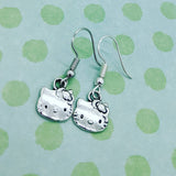 Cat earrings, cat jewelry, fandom jewelry, gifts for her, cartoon earrings, cat lover gifts, charm earrings, sister gifts, kawaii jewelry