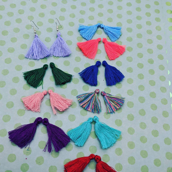 Tassel earrings, teen gifts, tassel gifts, summer earrings, summer jewellery, gifts for her, birthday gifts, sister gifts, cute earrings