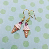 Ice cream earrings, summer earrings, summer jewellery, ice cream jewelry, food lover gifts, ice cream gifts, sister gifts, bff gifts,