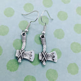 Axe earrings, Viking earrings, Viking jewelry, weapon earrings, weapon inspired, Nordic jewelry, historical gifts, history teacher gifts,