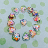 Heart studs earrings, kawaii earrings, heart jewellery, gifts for girlfriend, resin earrings, resin jewelry, cute accessories, kawaii gifts