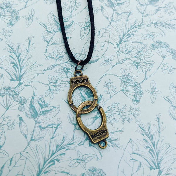 Handcuff necklace, handcuff jewelry, bff gifts, sister gifts, novelty necklace, novelty jewelry, police necklace, police gifts, teen gifts,