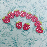 Strawberry studs, fruit earrings, strawberry jewelry, wooden earrings, bff gifts, sister gifts, stud earrings, fruit jewelry, summer gifts