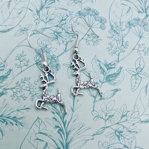 Reindeer earrings, Christmas earrings, novelty earrings, Christmas jewelry, festive earrings, stocking fillers, Rudolf earrings, sister gift