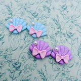 Kawaii earrings, kawaii jewelry, stud earrings, statement earrings, seashell earrings, seashell jewelry, sister gifts, mermaid earrings,