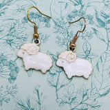 Sheep earrings, sheep jewellery, animal earrings, animal jewellery, gifts for her, farmer gifts, farm animal earrings, sheep gifts,