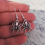 Spider earrings, spider jewelry, gifts for spider owners, gothic earrings, gothic jewellery, Halloween accessories, spider accessories