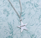 Star necklace, dream necklace, star jewelry, girl gifts, bff gifts, dream big, inspiration necklace, gifts for her, stocking fillers,