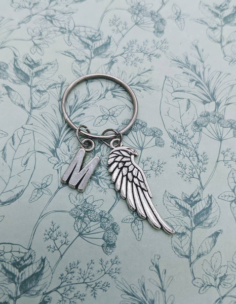 Angel wing keyring, personalised gifts, keepsake gifts, remembrance gifts, bff gifts, guardian angel gifts, angel gifts, memorial gifts,