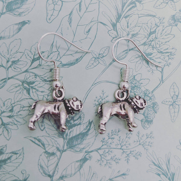 Bulldog earrings, bulldog lover gifts, gift for bulldog lovers, dog earrings, bulldog owner, mum gifts, dog lover gifts, dog jewellery,