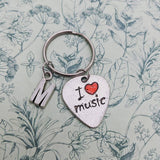Music keyring, guitar pick keyring, music lover gifts, music teacher gifts, bff gifts, gifts for him, birthday gifts, personalized keychain,