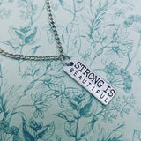 Gym gifts, gym necklace, strong is beautiful, motivation gifts, best friend gifts, fitness gifts, gym lover gifts, yoga gifts, gym buddy,