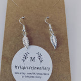 Leaf earrings, leaf jewellery, forest jewellery, charm earrings, vegan earrings, nature earrings, woodland earrings, nature jewellery,