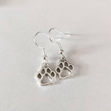 Paw earrings, dog earrings, animal earrings, animal jewelry, cute earrings, vegan earrings, animal lover jewelry, charm earrings,
