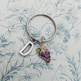 Fruit keychain, vegan gifts, fruit lover gifts, personalised gifts, fruit food keyring, custom keychain, house keyring, new home gift,